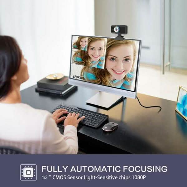 HD 1080P Desktop-PC-Videoanruf-Webcam mit Mikrofon