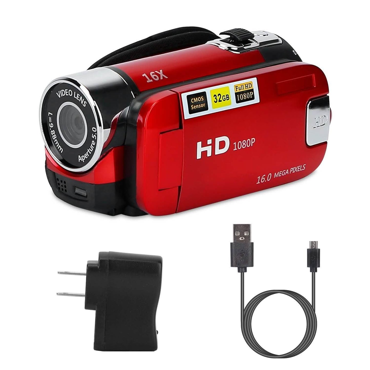 HD 1080P Digitaler Videocamcorder 16-facher Zoom DV-Kamera