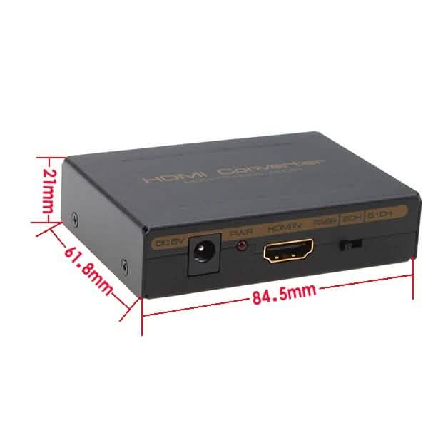 HDMI zu HDMI + SPDIF + Cinch L/R Audio-Extraktor - Konverter