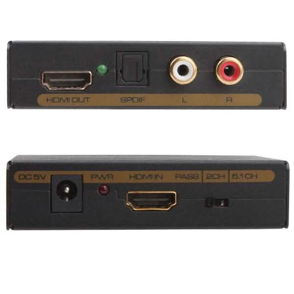 HDMI zu HDMI + SPDIF + Cinch L/R Audio-Extraktor - Konverter