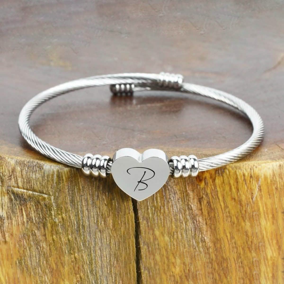 Herz Kabel Armband Hypoallergen und Verstellbar