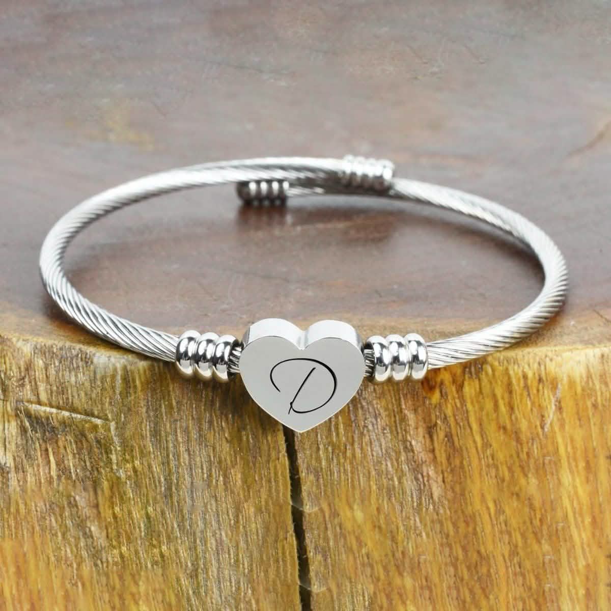 Herz Kabel Armband Hypoallergen und Verstellbar