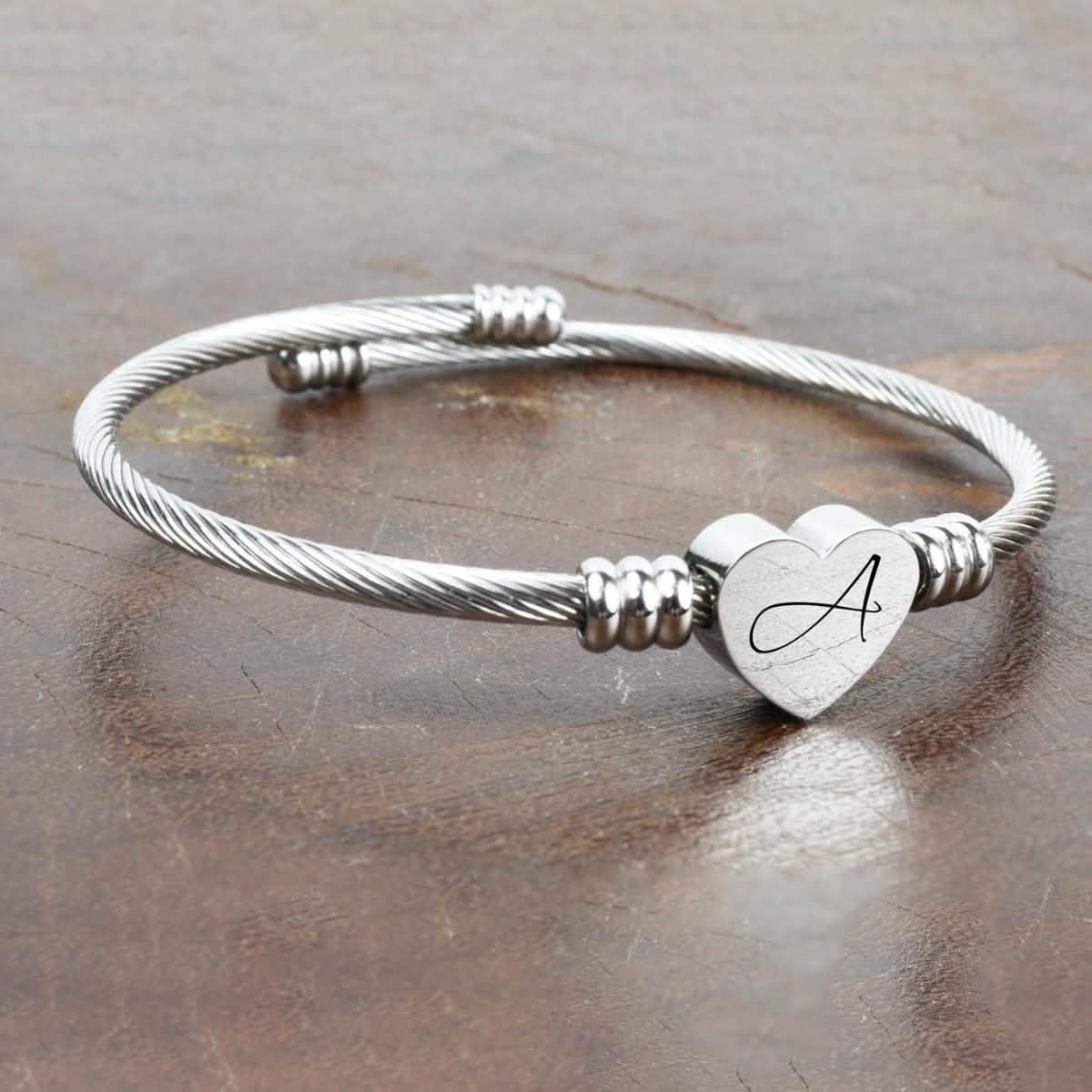 Herz Kabel Armband Hypoallergen und Verstellbar