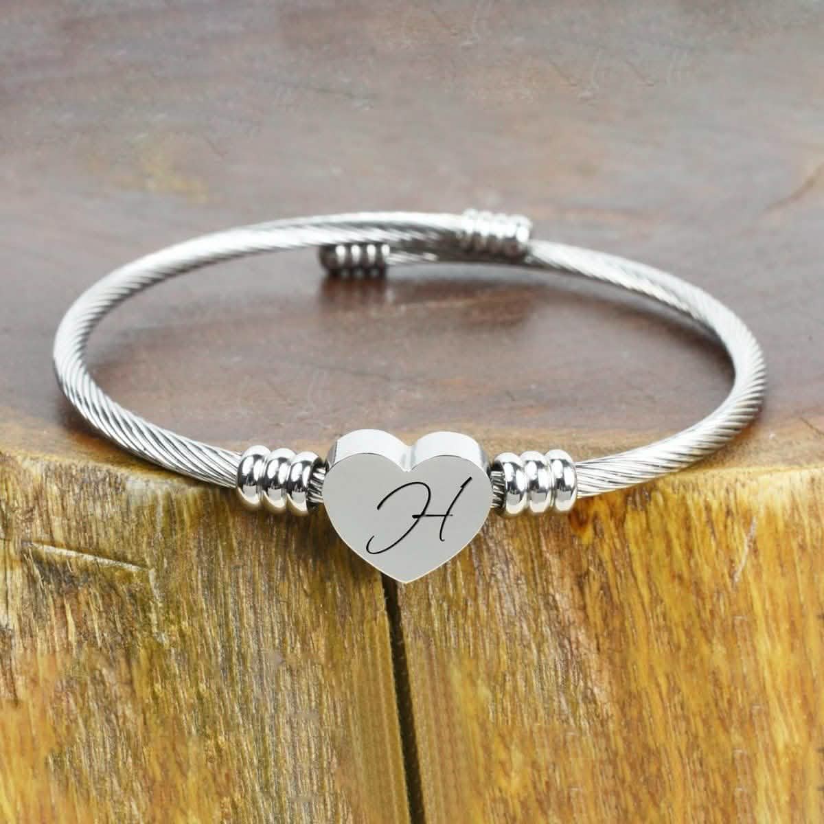 Herz Kabel Armband Hypoallergen und Verstellbar