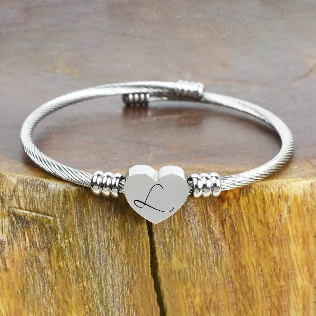 Herz Kabel Armband Hypoallergen und Verstellbar
