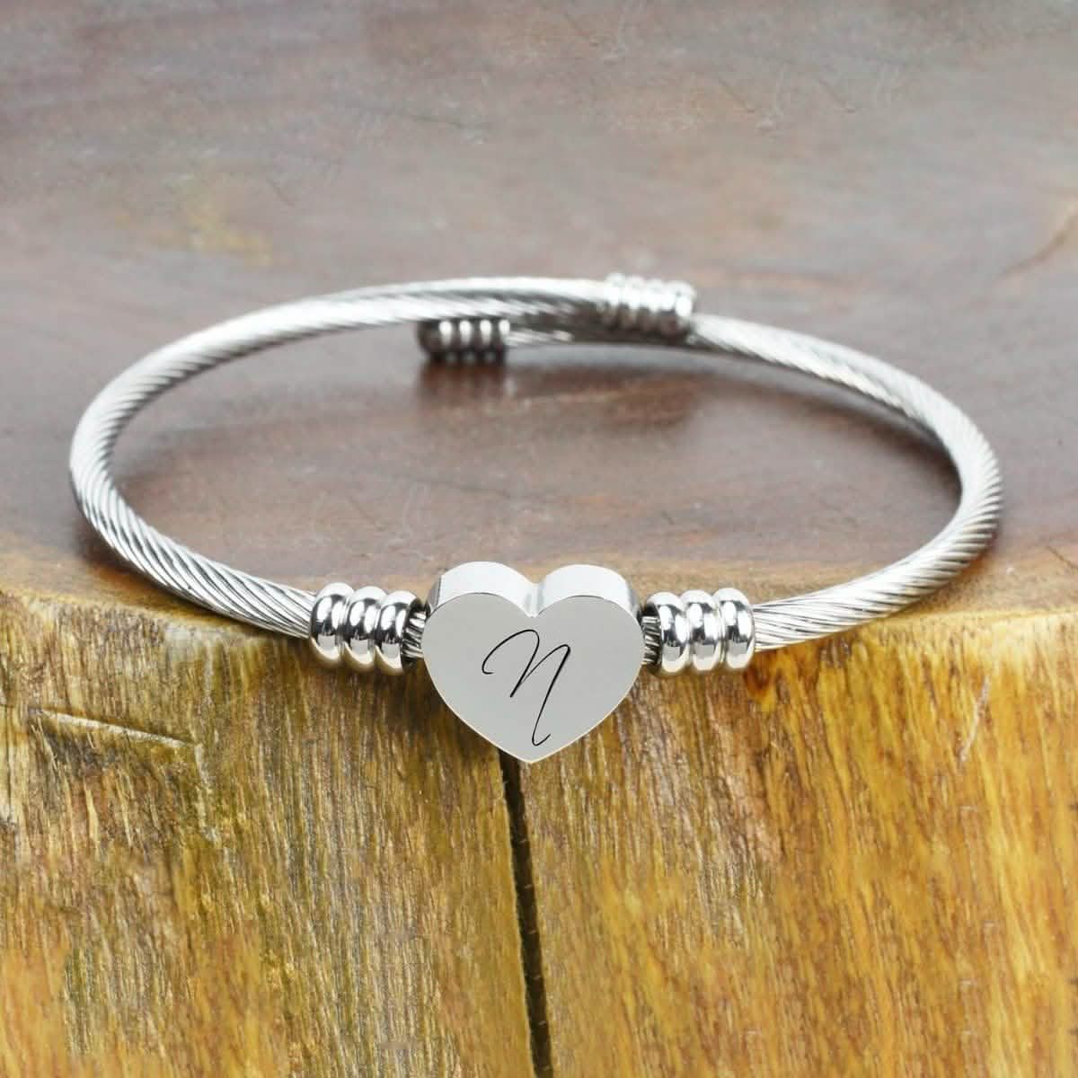 Herz Kabel Armband Hypoallergen und Verstellbar