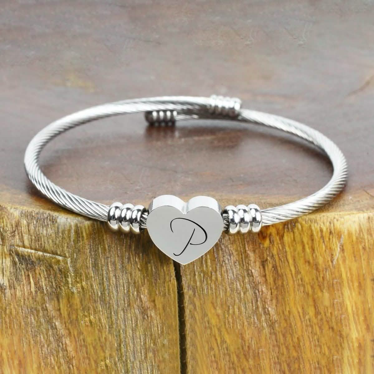 Herz Kabel Armband Hypoallergen und Verstellbar