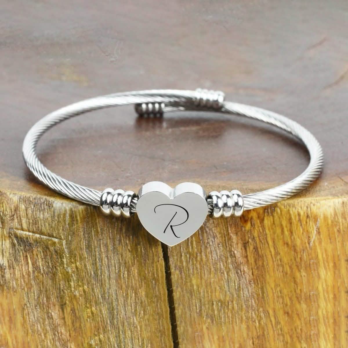 Herz Kabel Armband Hypoallergen und Verstellbar