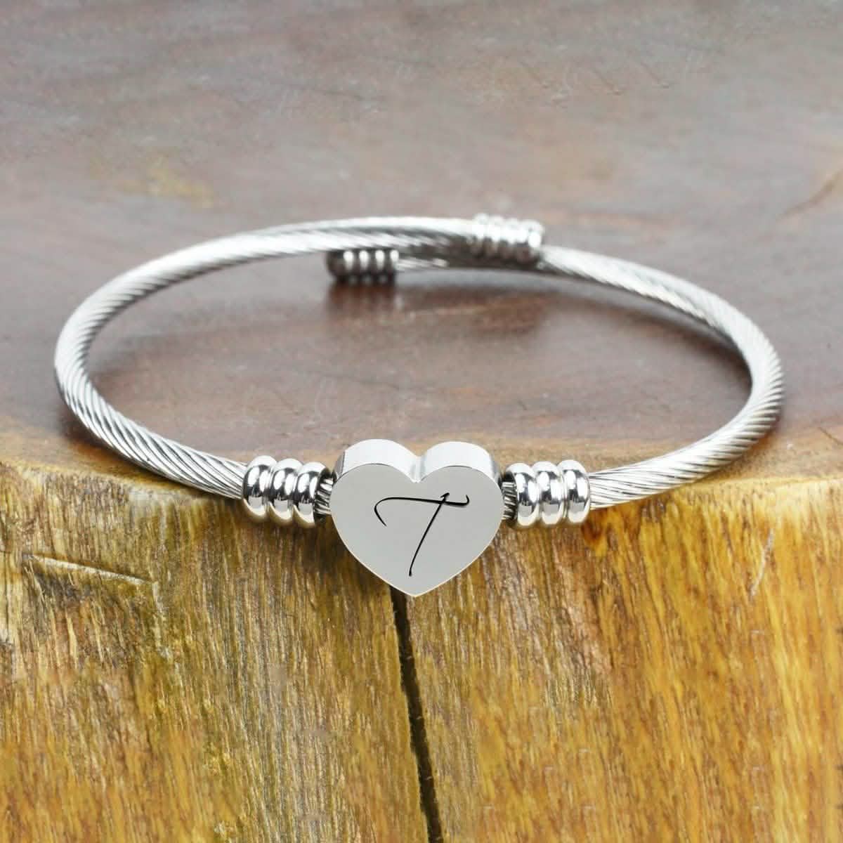 Herz Kabel Armband Hypoallergen und Verstellbar