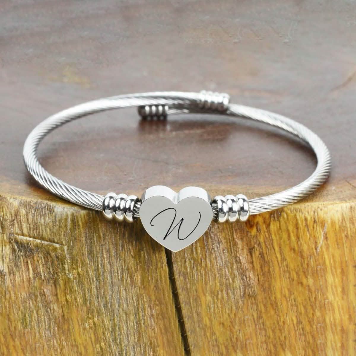 Herz Kabel Armband Hypoallergen und Verstellbar
