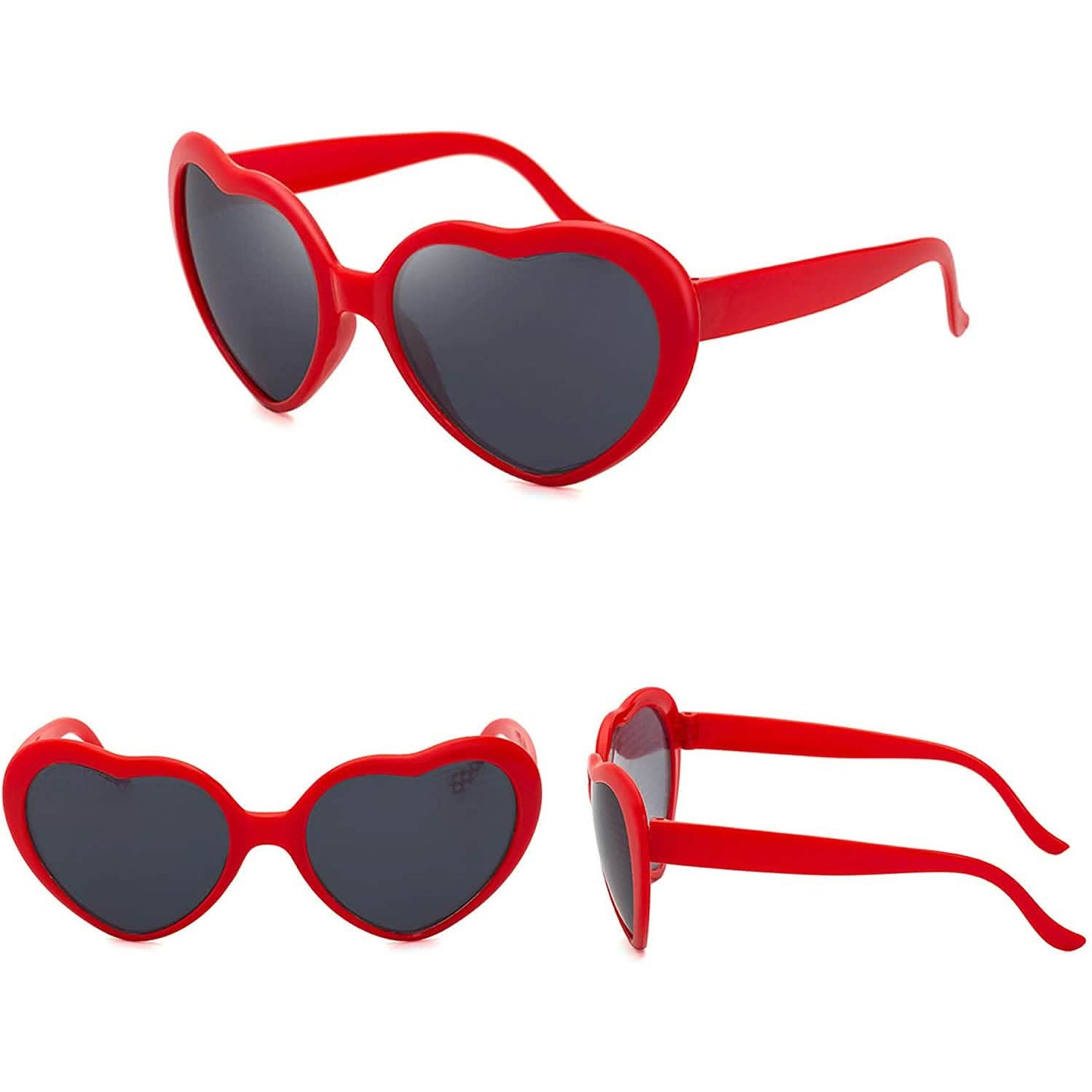Herzförmige Sonnenbrille EDM Festival Farbwechselnde Brille Herz-Effekt