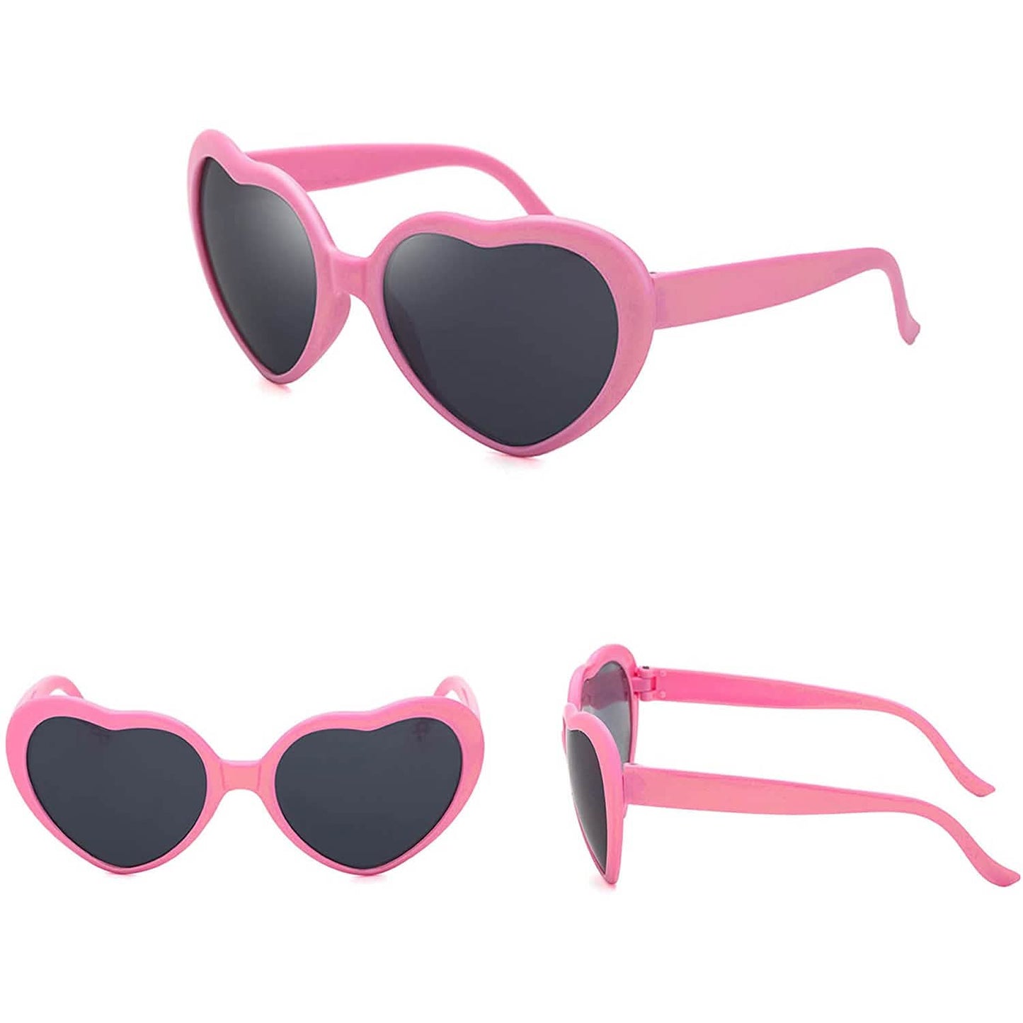 Herzförmige Sonnenbrille EDM Festival Farbwechselnde Brille Herz-Effekt
