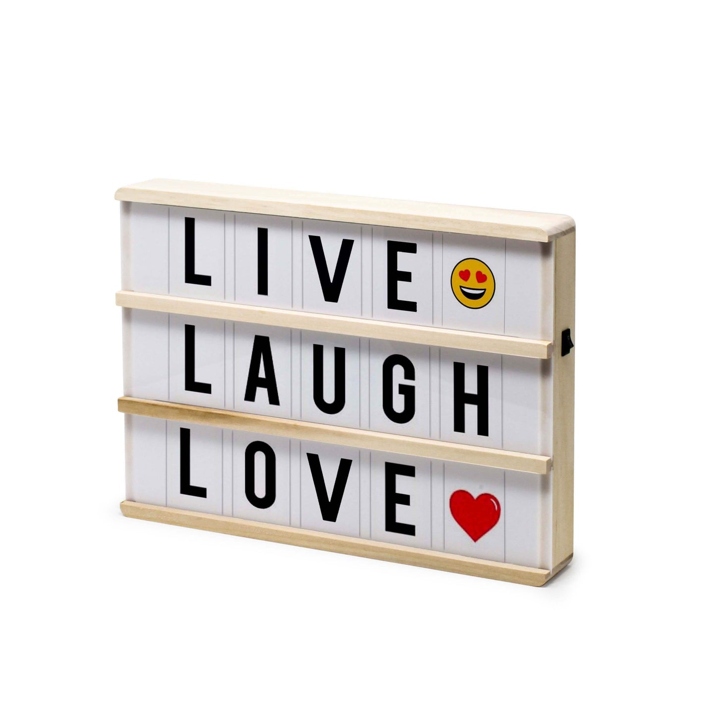 Hearth & Haven LED-Nachrichtenleuchtkasten aus Holz