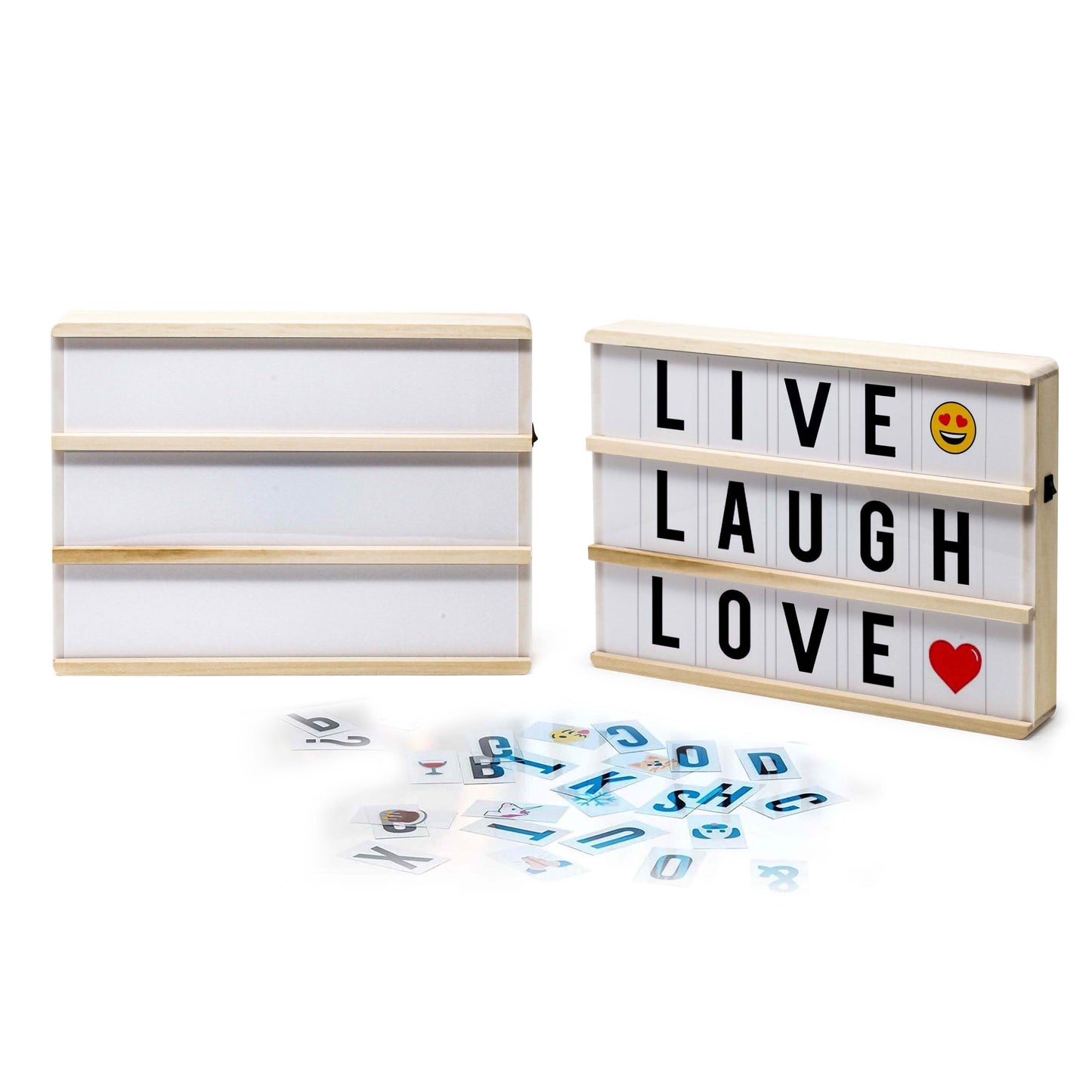 Hearth & Haven LED-Nachrichtenleuchtkasten aus Holz