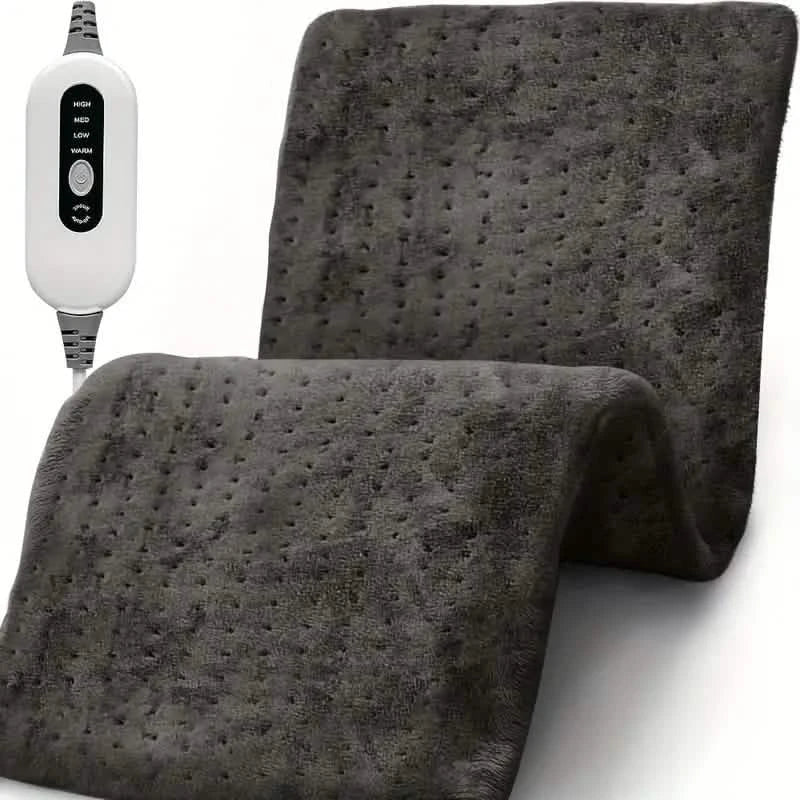 Heizkissen 30x60 cm, weiches Flanell mit 4 Heizstufen bis zu 66°C und 2-Stunden-Autoabschaltung
