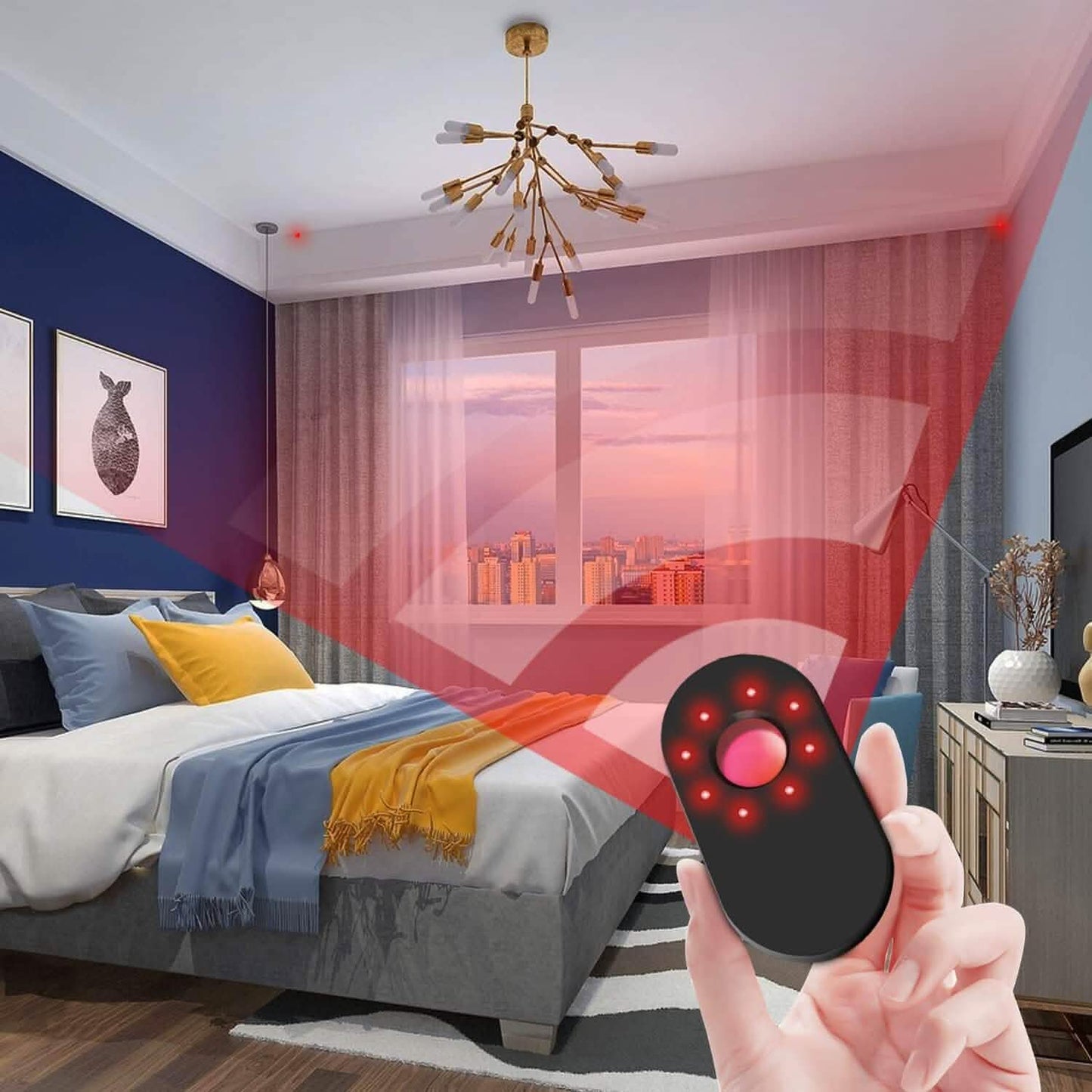Hotel-Versteckte-Kamera-Detektor-Finder, Infrarot-Detektor, Reise-Mini-Tragbarer Anti-Spionage-Anti-Überwachungskamera-Scanner