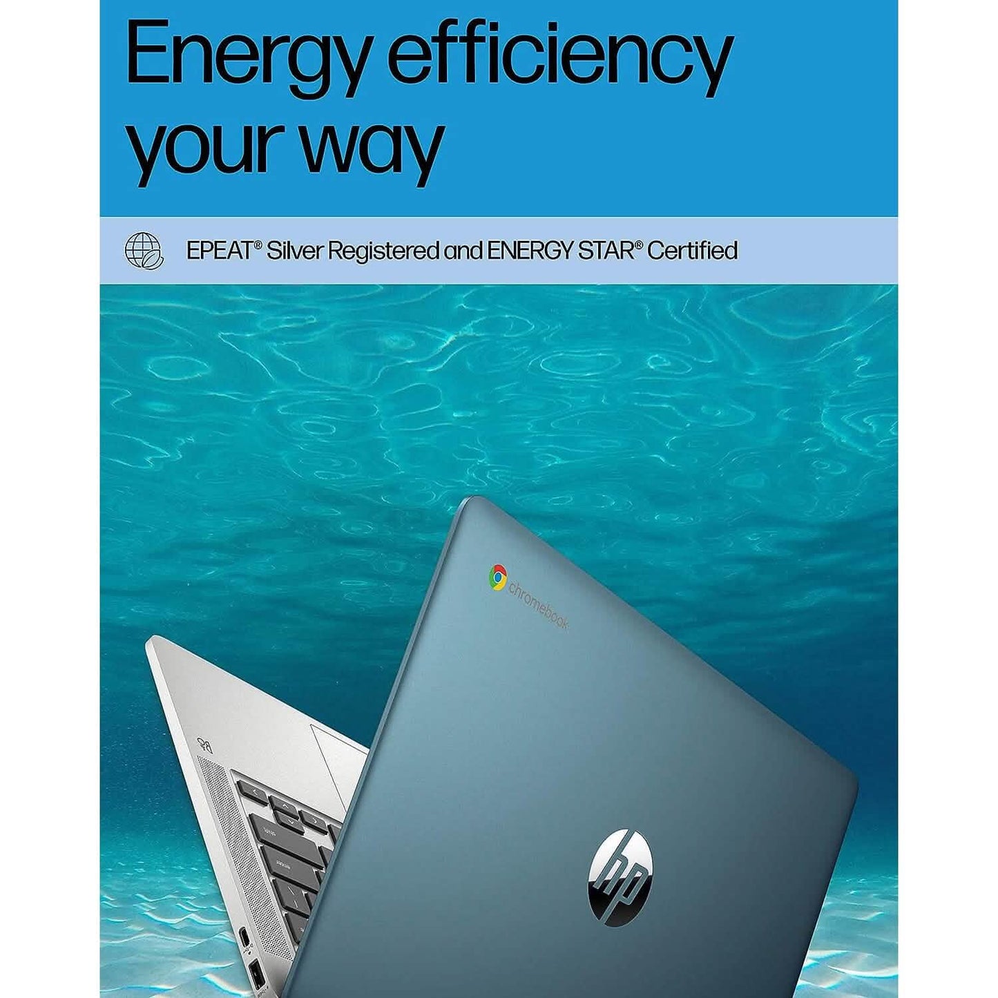 HP 14a-na0220nr, 14" HD Chromebook Intel Celeron N4120, 4GB RAM, 64GB eMMC (Generalüberholt)