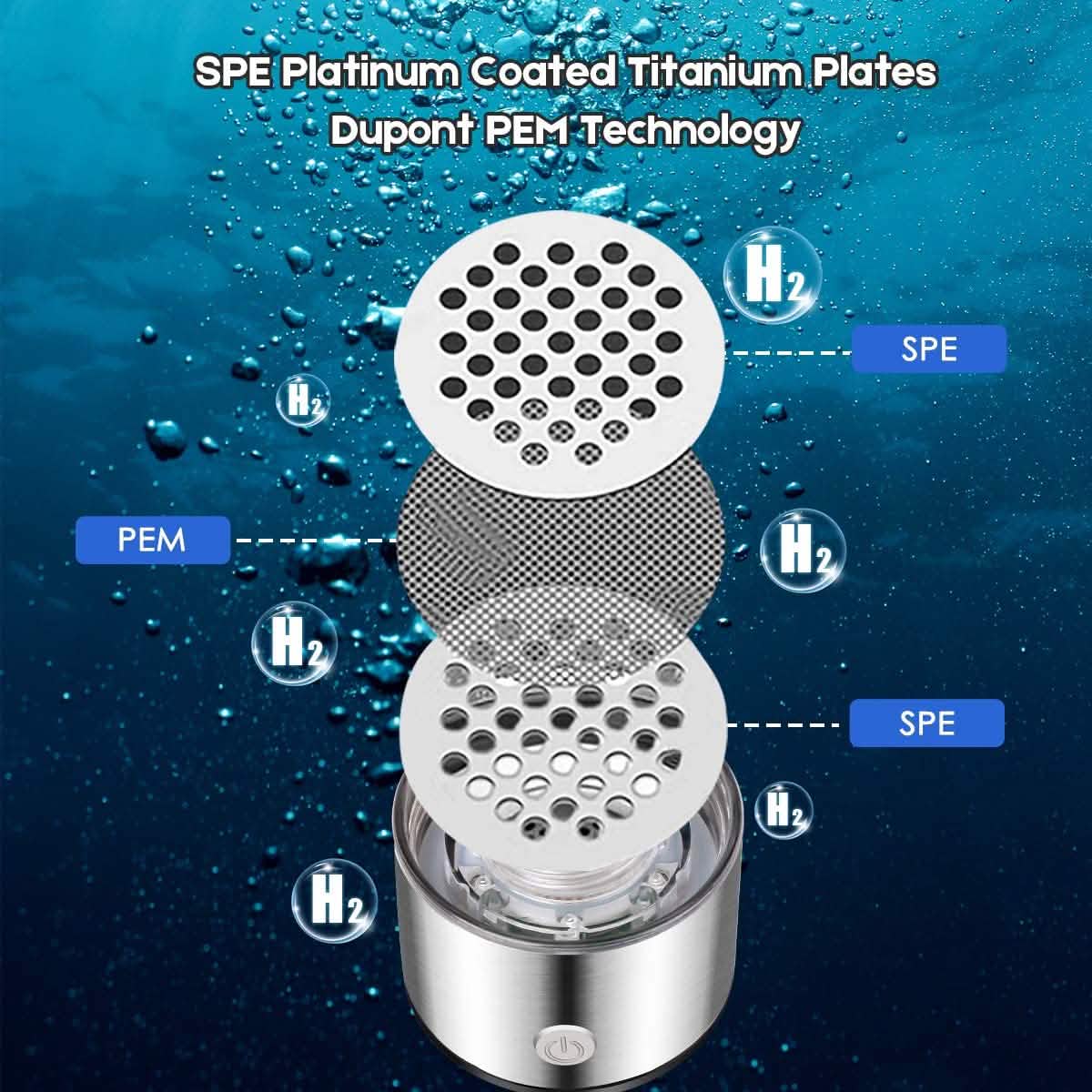 Wasserstoff-Wasserflaschengenerator mit Inhalationsadapter