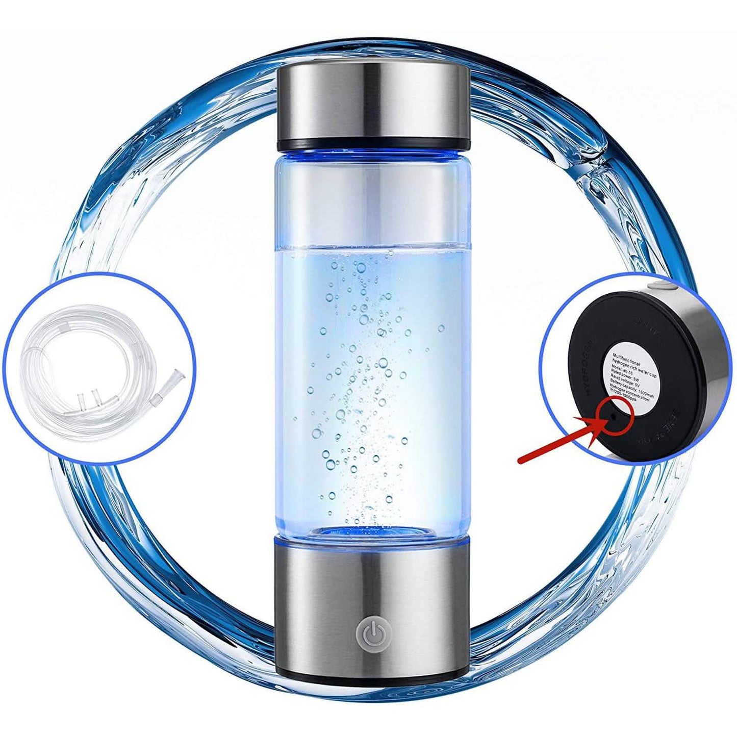 Wasserstoff-Wasserflaschengenerator mit Inhalationsadapter