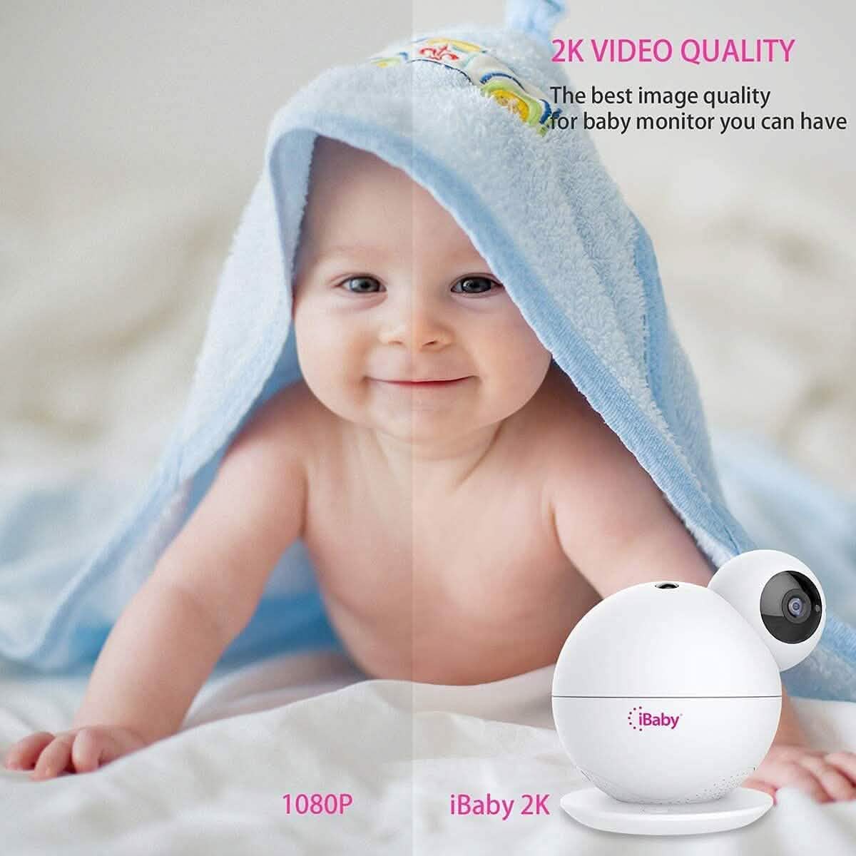 iBaby M8 2K Smart Babyphone, 355° Schwenken 110° Neigen und 2-Wege-Kommunikation (Generalüberholt)