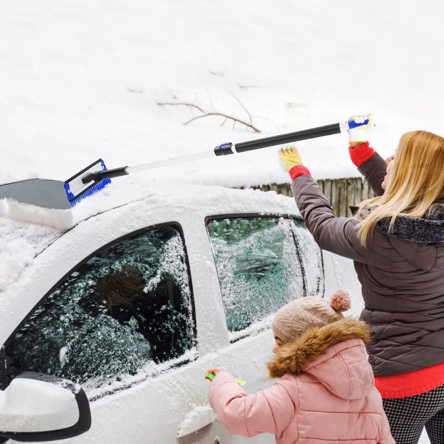 Eiskratzer Ausziehbarer Teleskop-Schneefeger