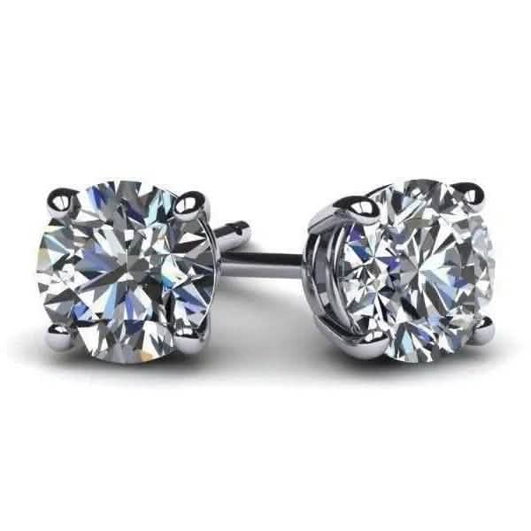 IGI Diamant Verlobungs-Ohrringe VS1 D Rund 4.34 Karat Laborgezüchtet Eye Clean
