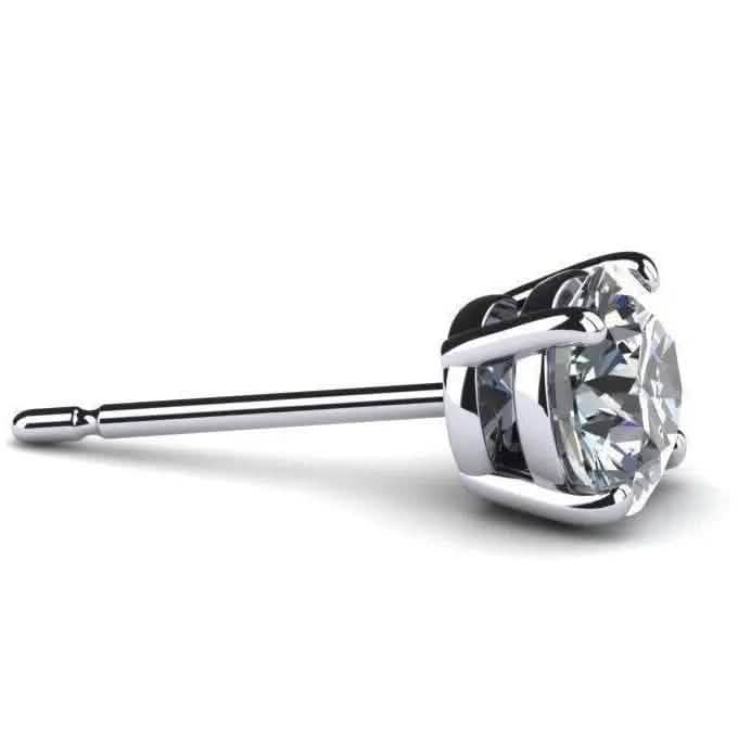 IGI Diamant Verlobungs-Ohrringe VS1 D Rund 4.34 Karat Laborgezüchtet Eye Clean