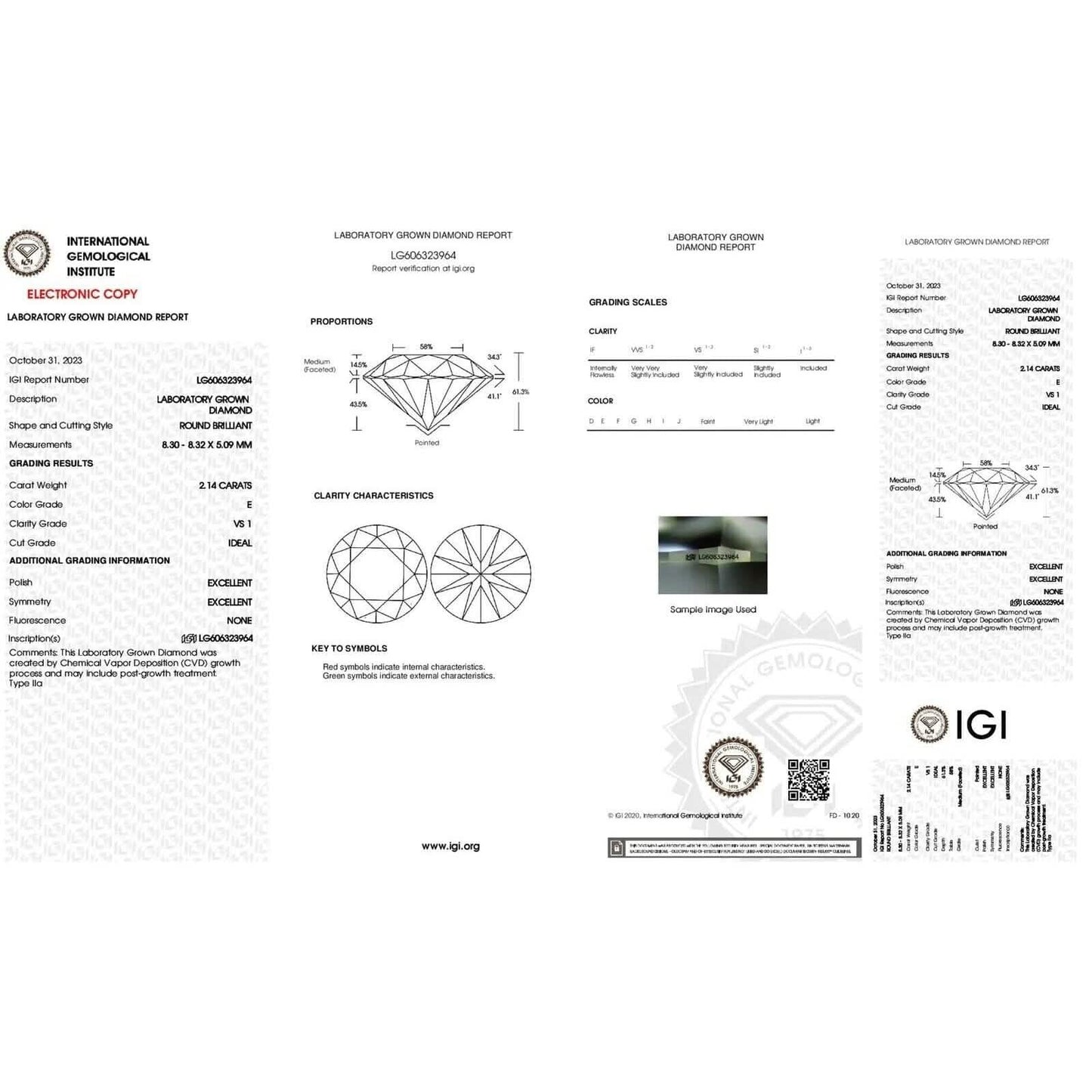IGI Diamant Verlobungs-Ohrringe VS1 D Rund 4.34 Karat Laborgezüchtet Eye Clean
