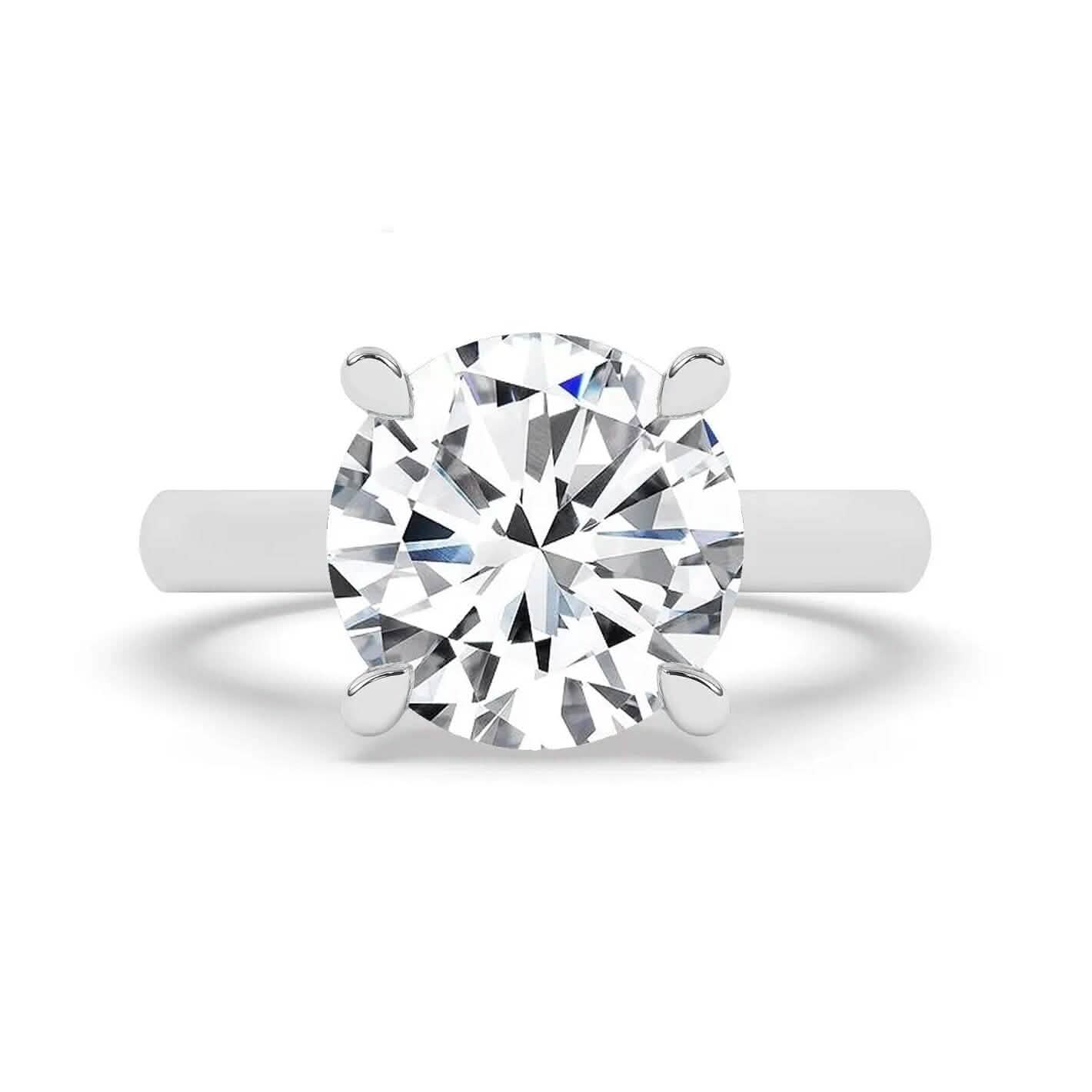 IGI, F/VS1, 5 Karat Solitär Laborgezüchteter runder Diamant-Verlobungsring 18K Weißgold