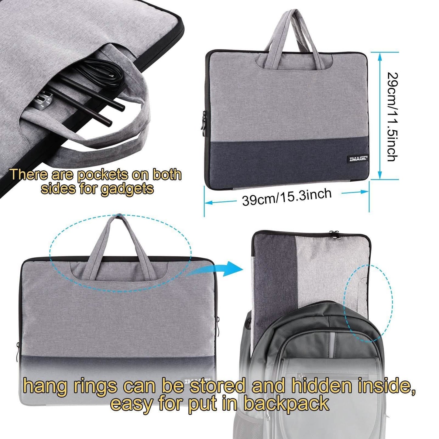 BILD 14 „ Laptop-Hülle Reisetasche Schutzhülle mit Fächern