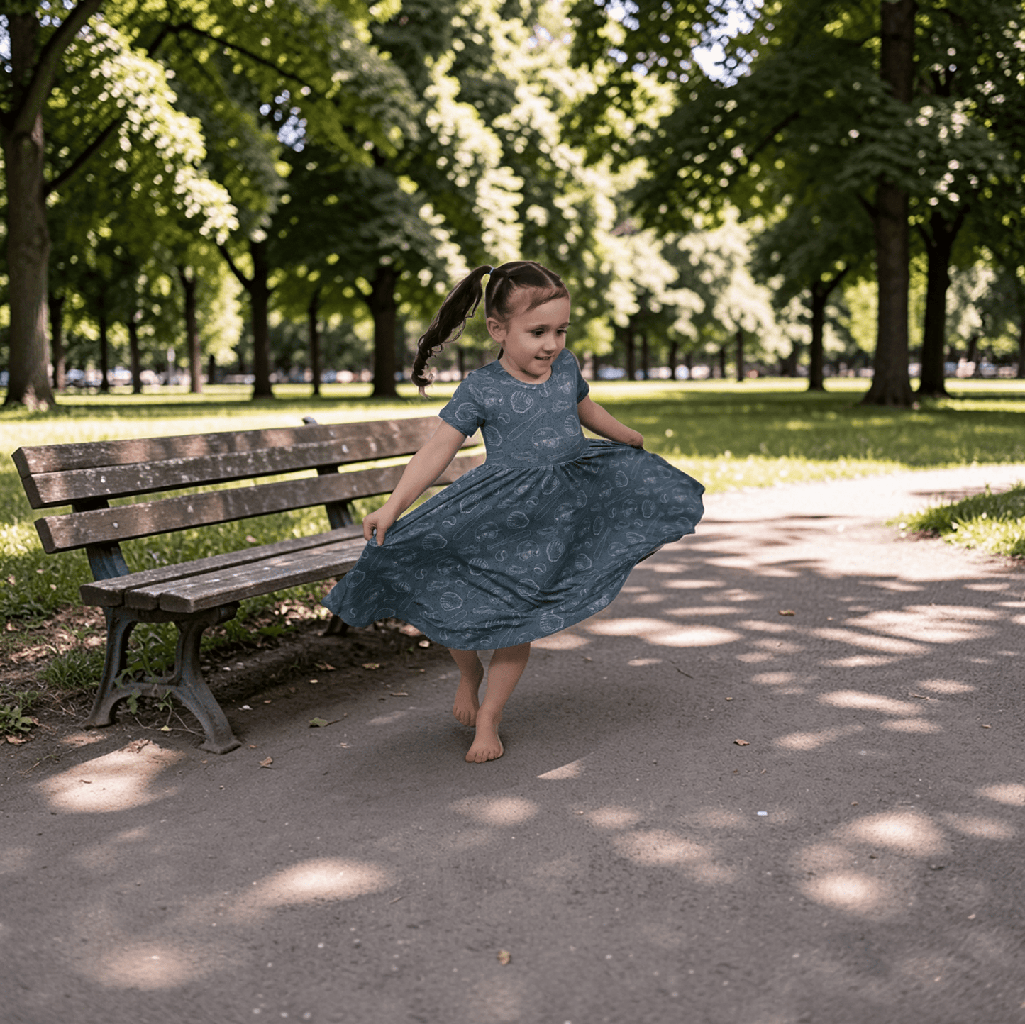 Kurzarmkleid & Shorts-Set