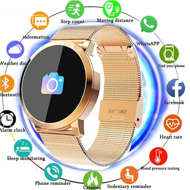 IMOSI Q8 Smartwatch Edelstahl BT Fitness Tracker