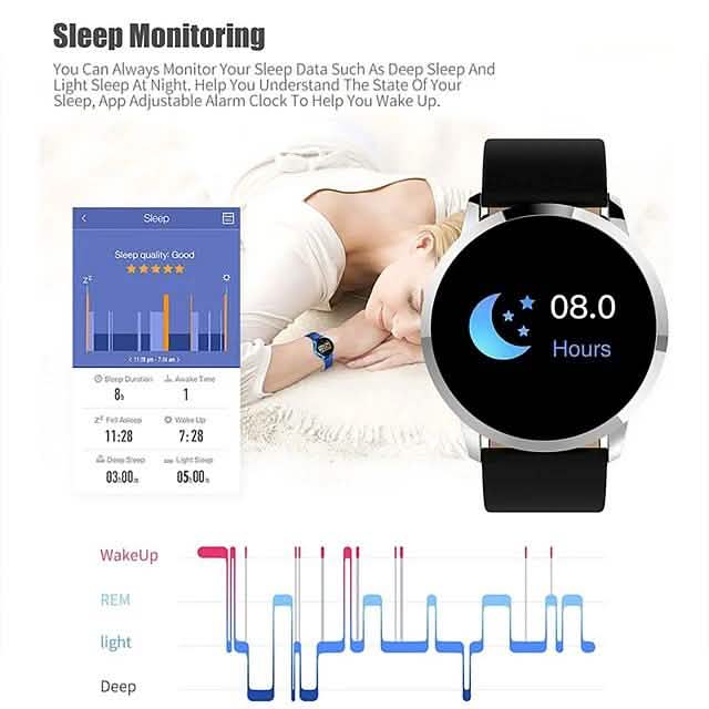 IMOSI Q8 Smartwatch Edelstahl BT Fitness Tracker