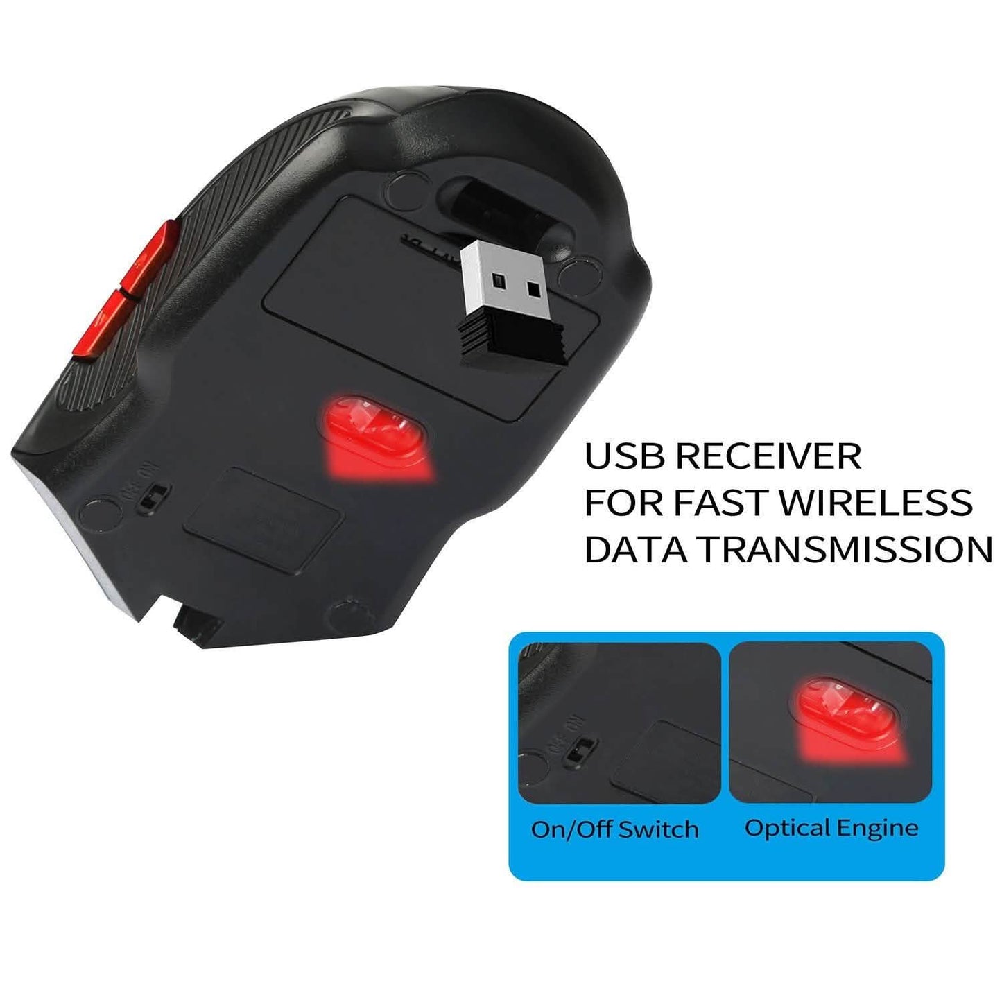 iMountek 2.4G Kabellose Gaming Maus