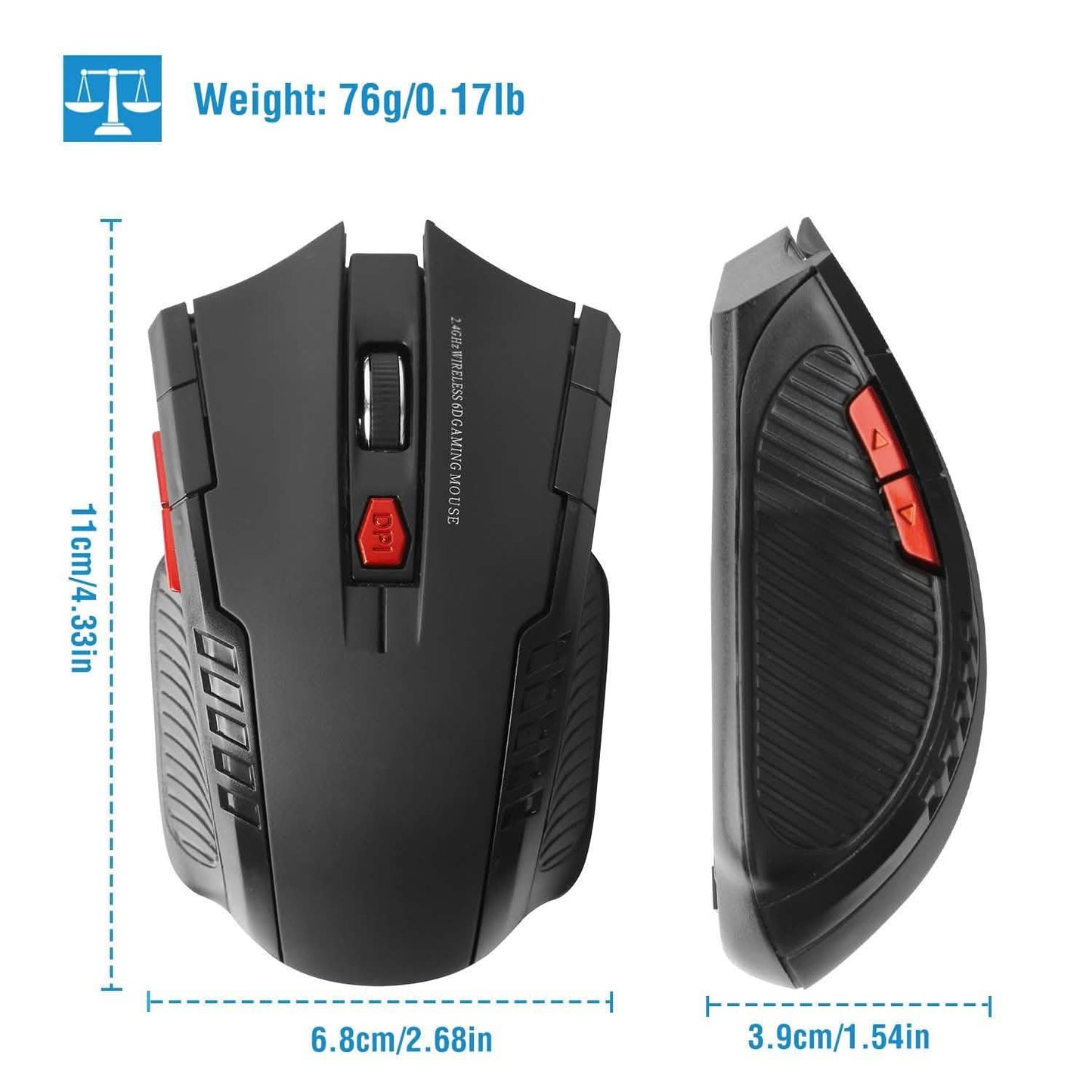 iMountek 2.4G Kabellose Gaming Maus