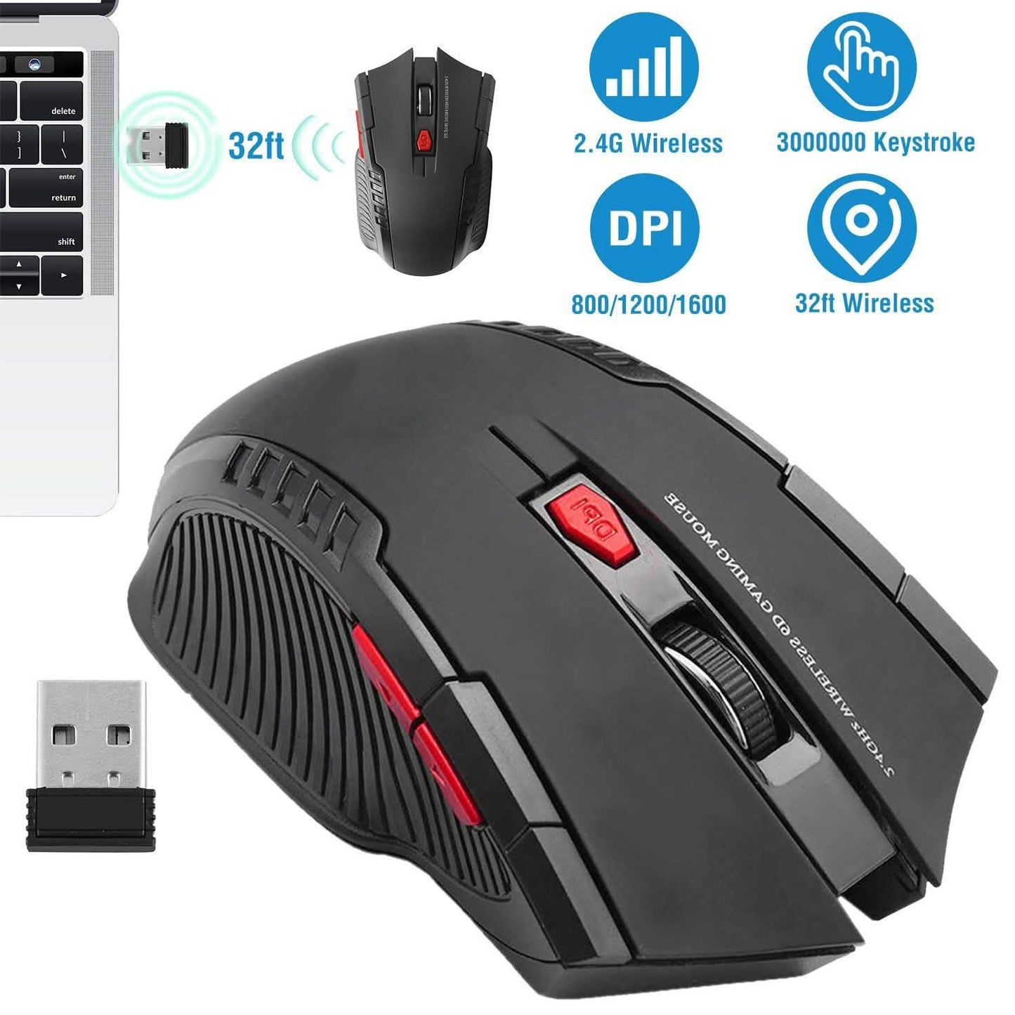iMountek 2.4G Kabellose Gaming Maus