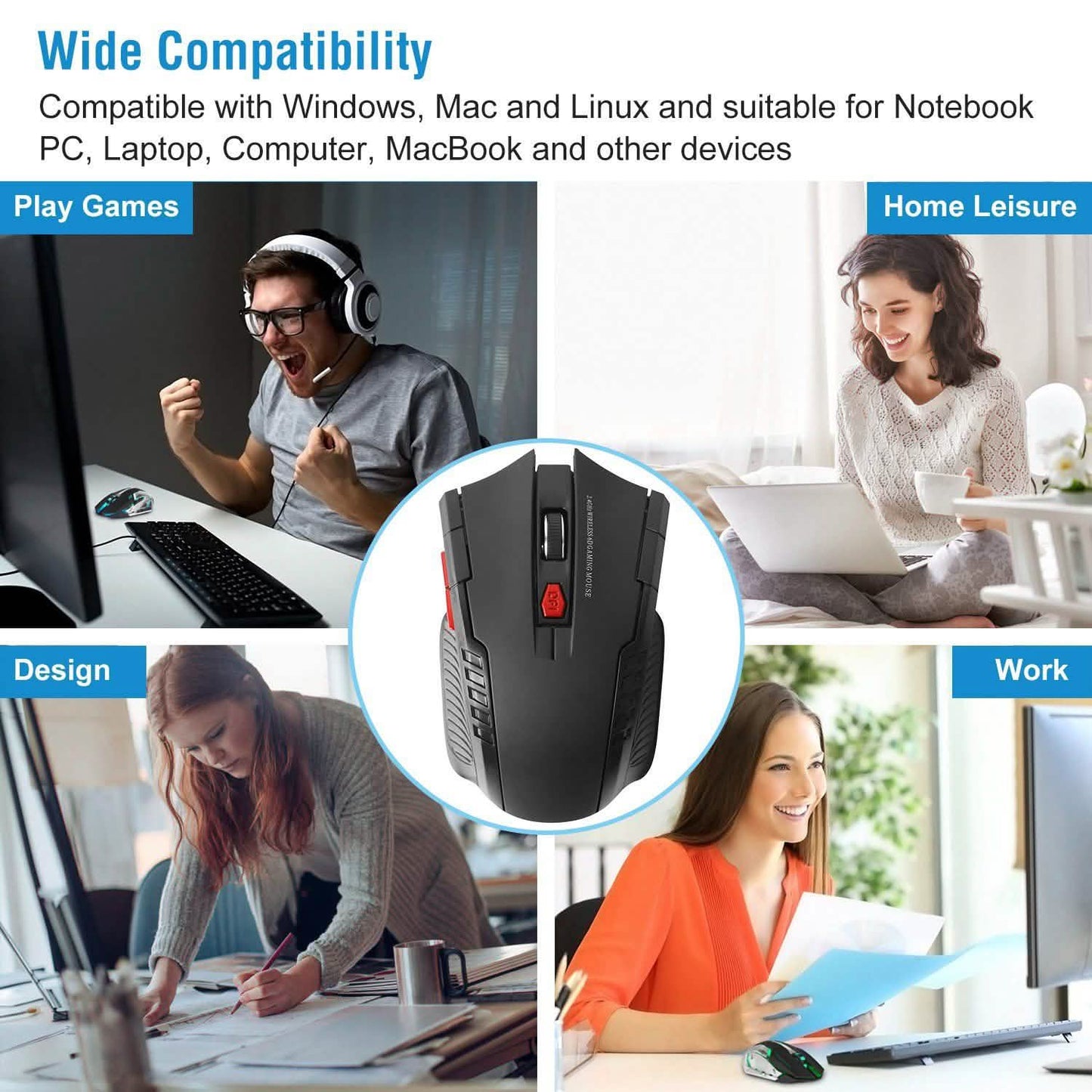 iMountek 2.4G Kabellose Gaming Maus
