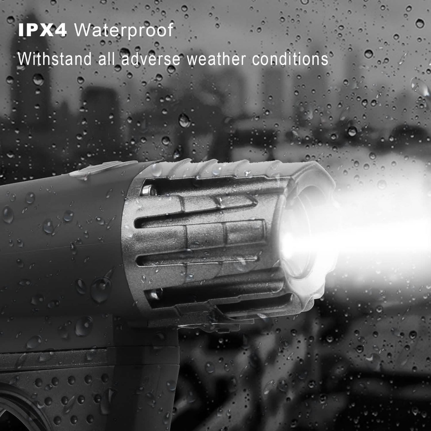 iMounTEK Fahrrad-Fronttaschenlampe IPX4 Wasserfest mit Rücklicht/Sicherheits-LED-Lampe