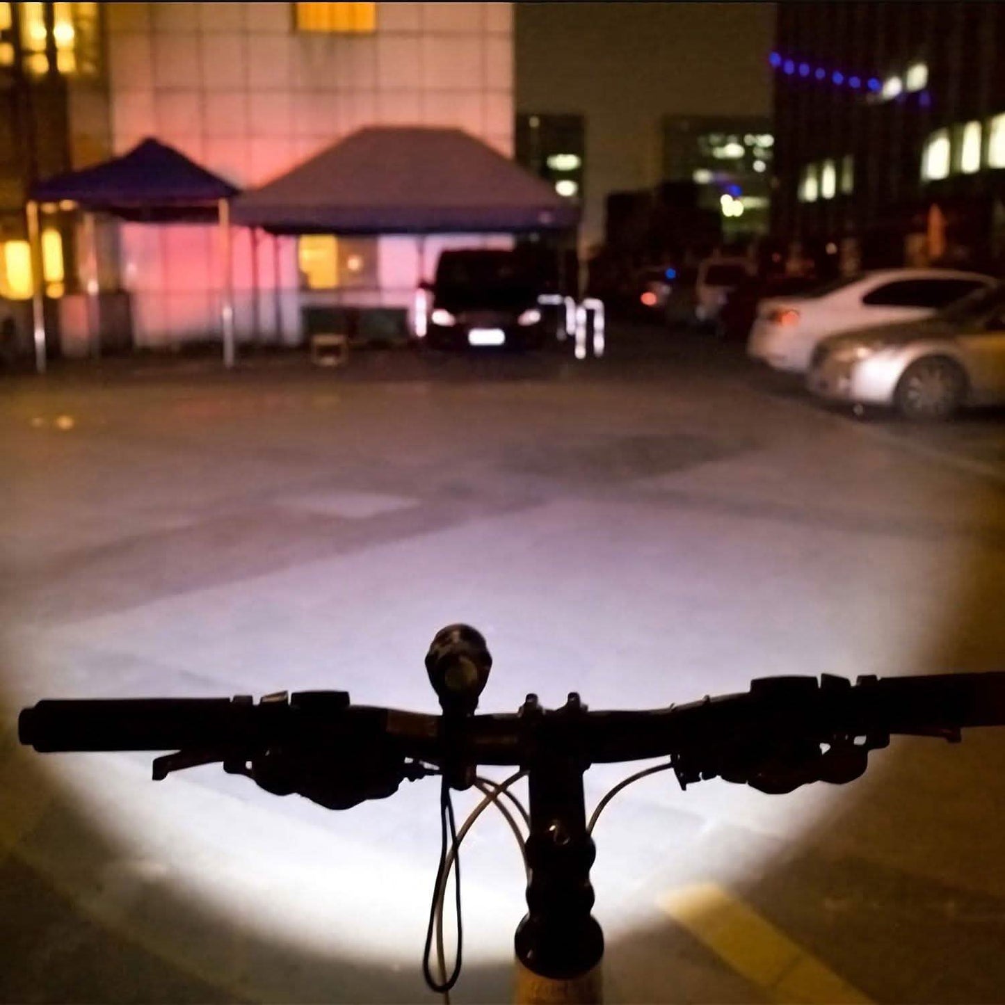 iMounTEK Fahrrad-Fronttaschenlampe IPX4 Wasserfest mit Rücklicht/Sicherheits-LED-Lampe