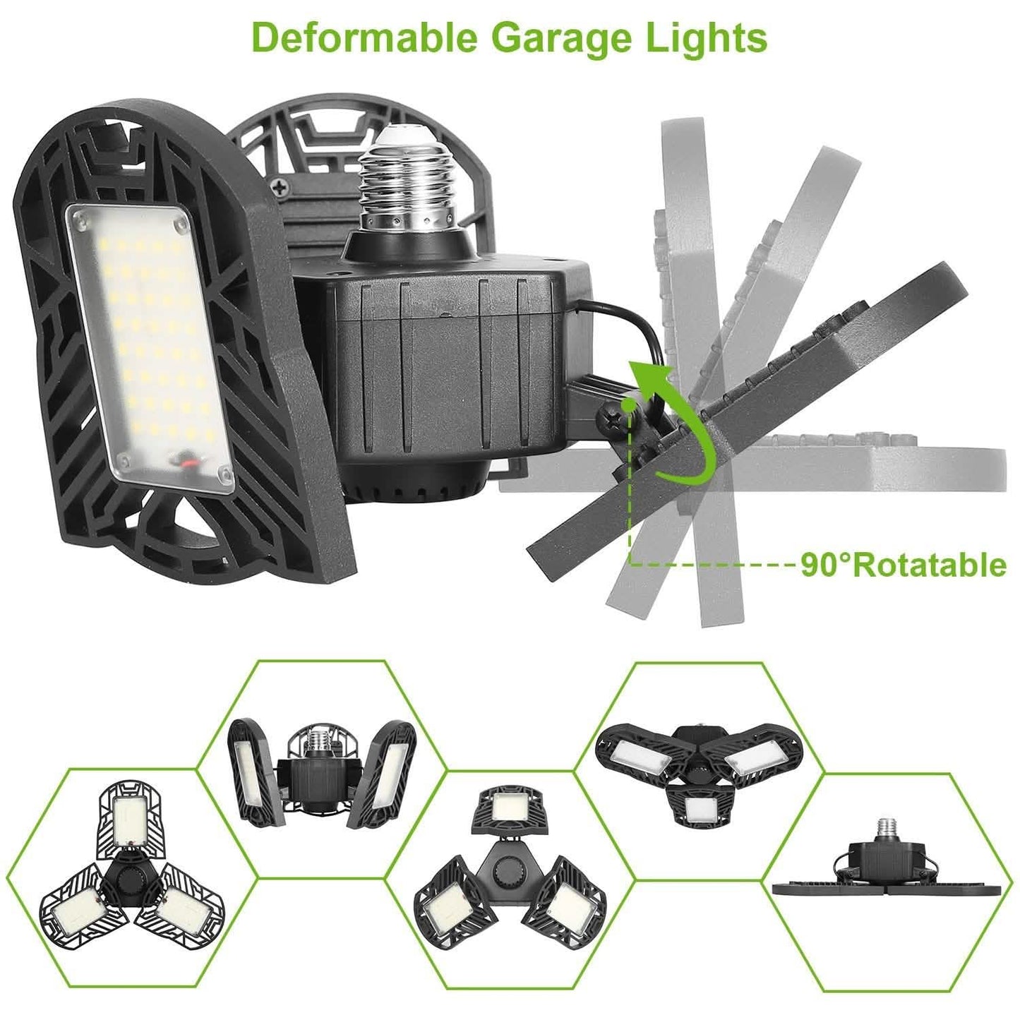 iMounTEK E26 /E27 80W 7000LM 6500K LED Garagen-Deckenleuchte