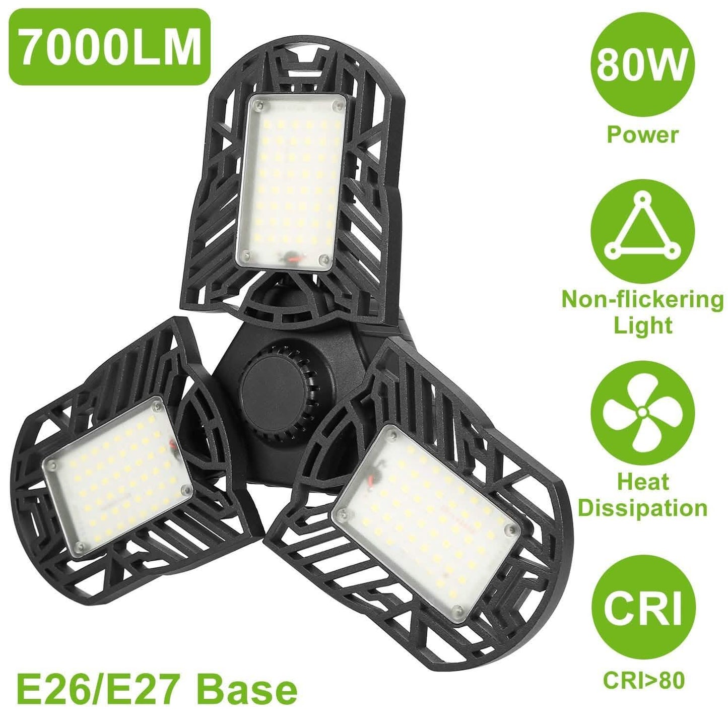 iMounTEK E26 /E27 80W 7000LM 6500K LED Garagen-Deckenleuchte