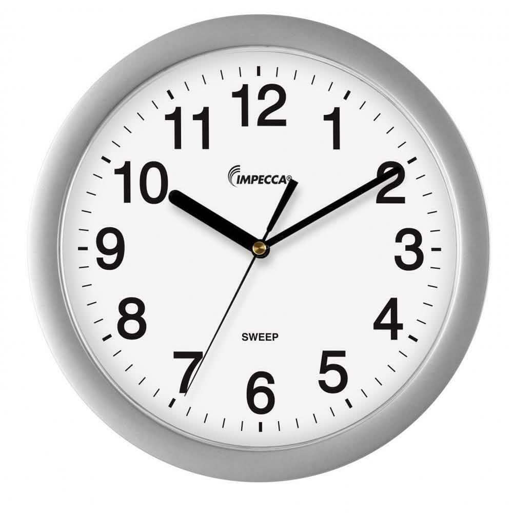 Impecca 10" Wanduhr, geräuschl. Uhrwerk