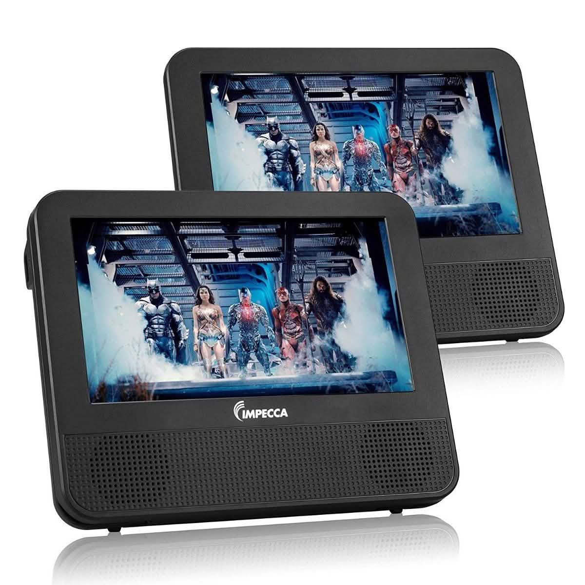 Impecca DVPDS-722 7-Zoll-DVD-Player mit zwei Bildschirmen