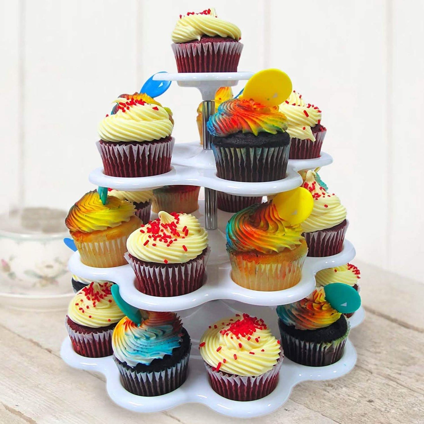 Imperial 4-stöckiger Cupcake-/Dessertständer aus Kunststoff