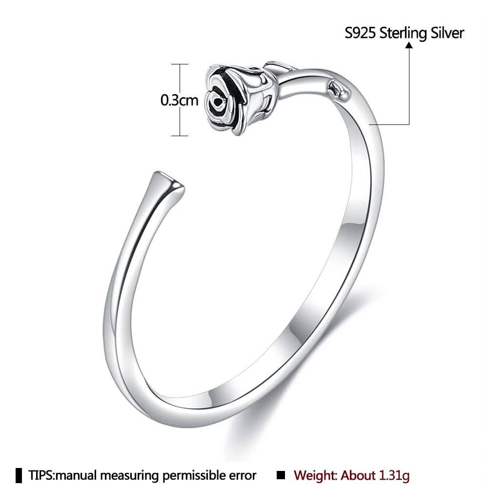 INALIS Verstellbarer Rosenblütenring