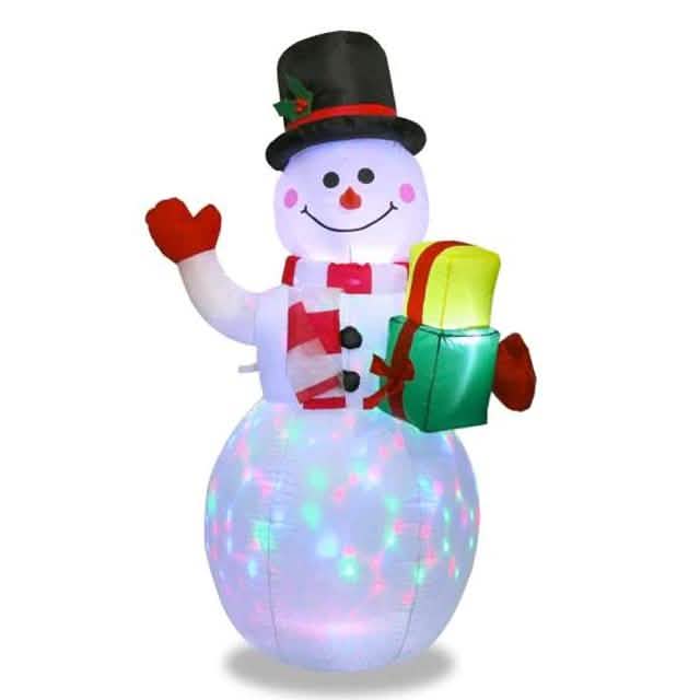 Aufblasbare Weihnachtsmann- und Schneemann-Nachtlichtfigur