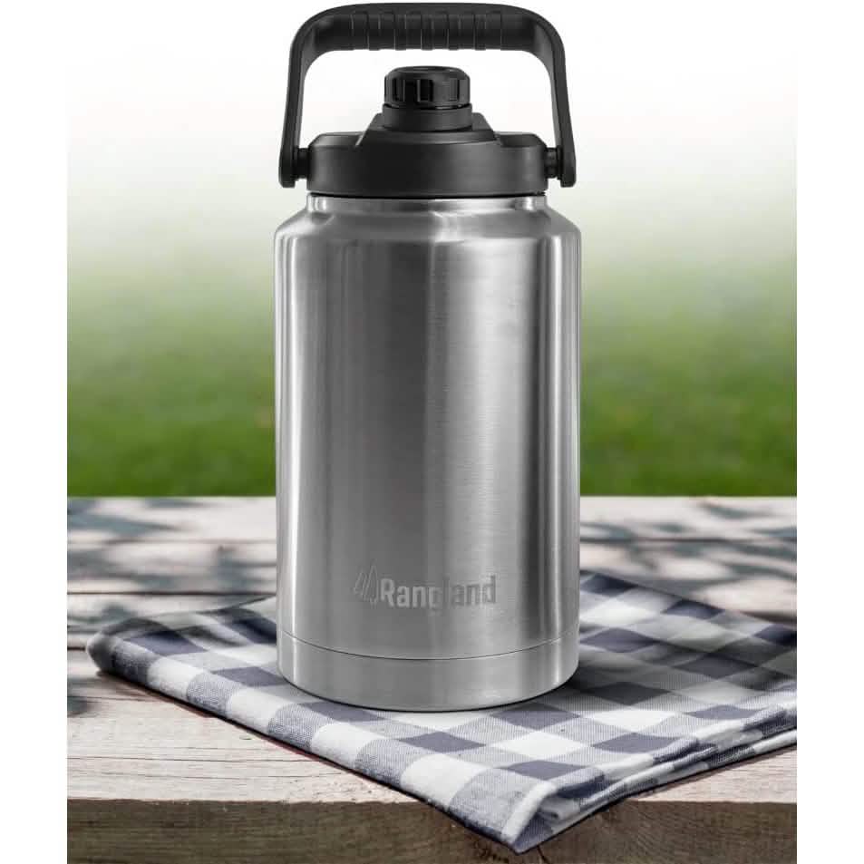 Isolierter Edelstahl-Weithals-Growler (1 Gallone) mit taktischer Tragetasche