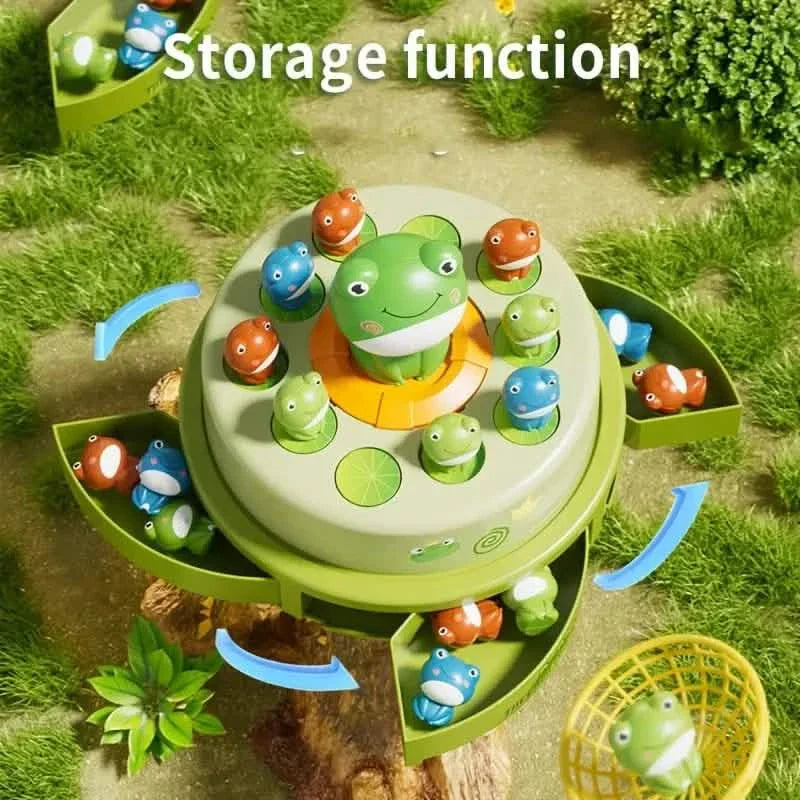 Interaktives elektrisches Hüpffrosch-Drehspielzeug – Lernspiel für Jungen und Mädchen auf dem Schreibtisch