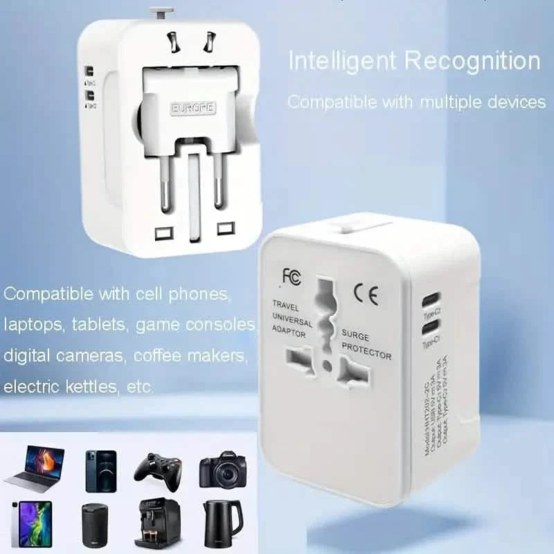 International Tragbarer Weltweiter All-in-One Reiseadapter Konverter für USA EU UK AUS