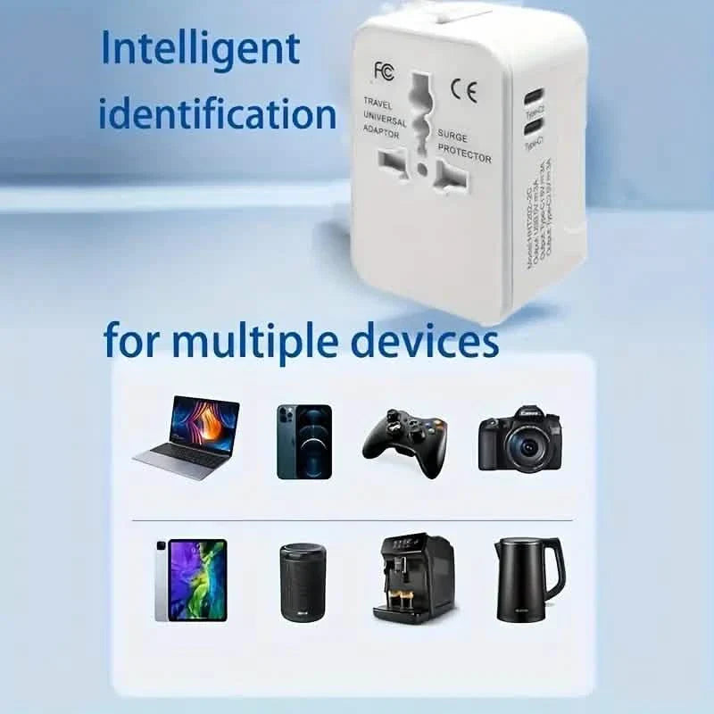 International Tragbarer Weltweiter All-in-One Reiseadapter Konverter für USA EU UK AUS